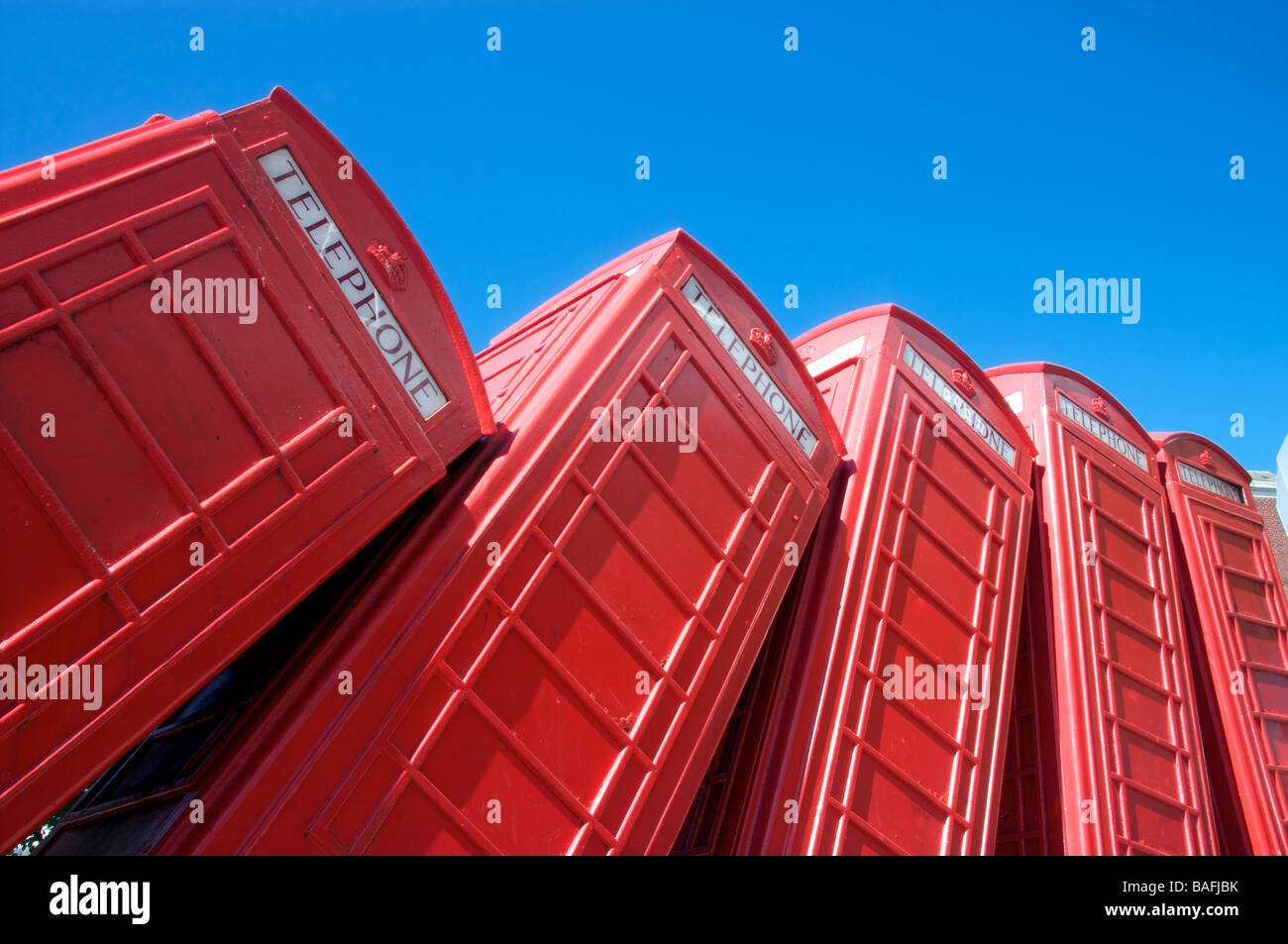 Red Telephone Boxes Kingston England Stock Photo Alamy