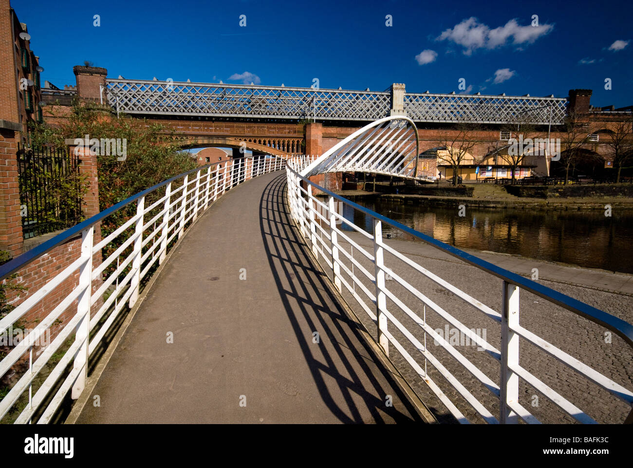 Merchant's Bridge Castlefield Manchester Stock Photo Alamy