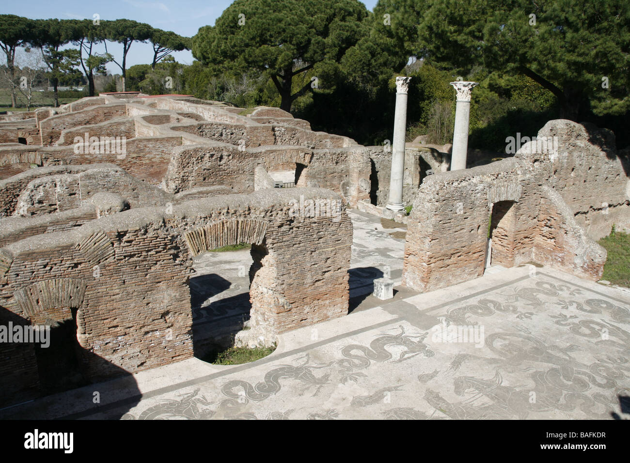 roman ruins in the ancient town of ostia antica, italy Stock Photo - Alamy