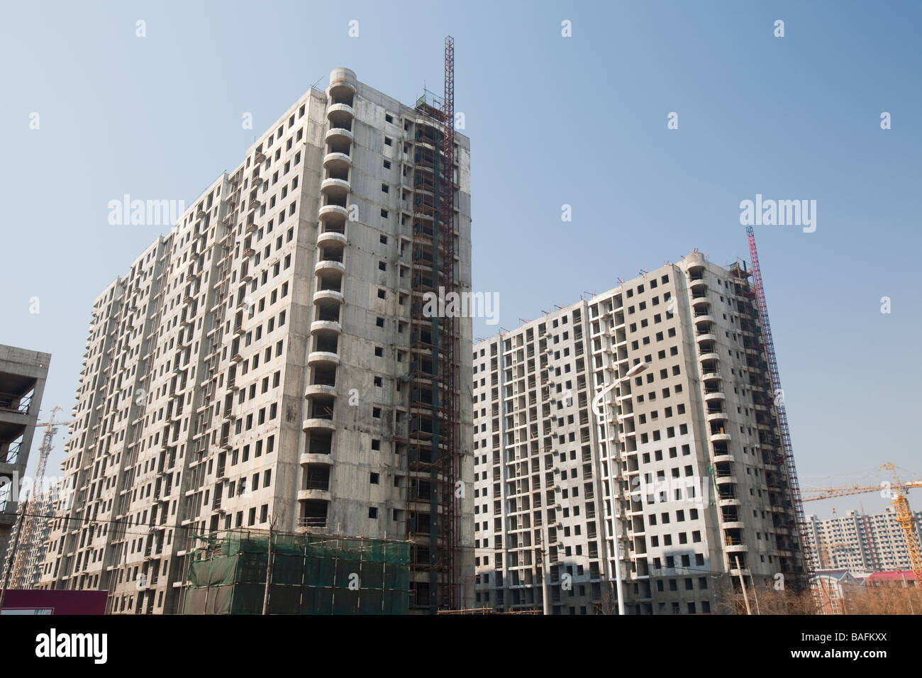 New apartment blocks being built in china near Beijing Stock Photo