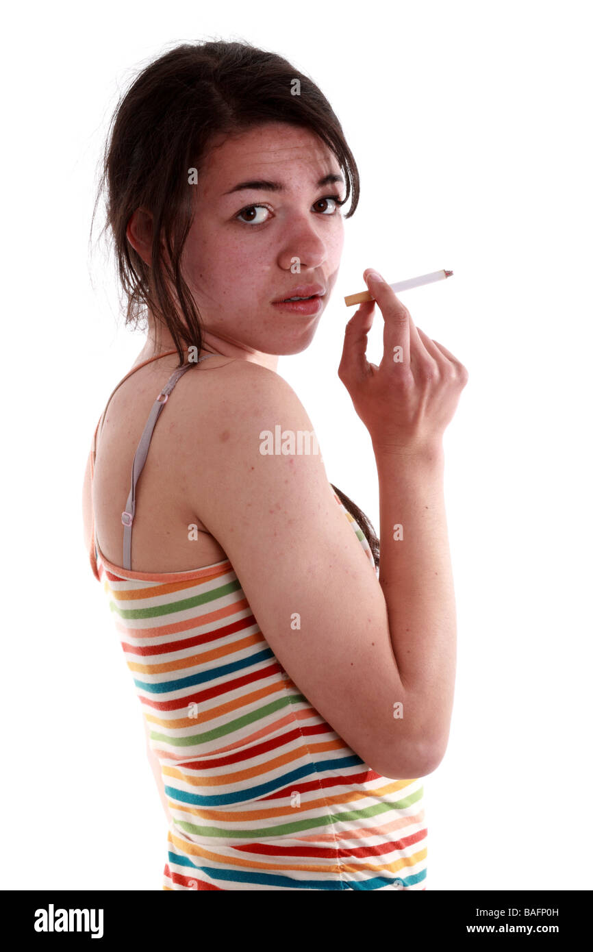 Smoking teen Youth social issues series Stock Photo Alamy