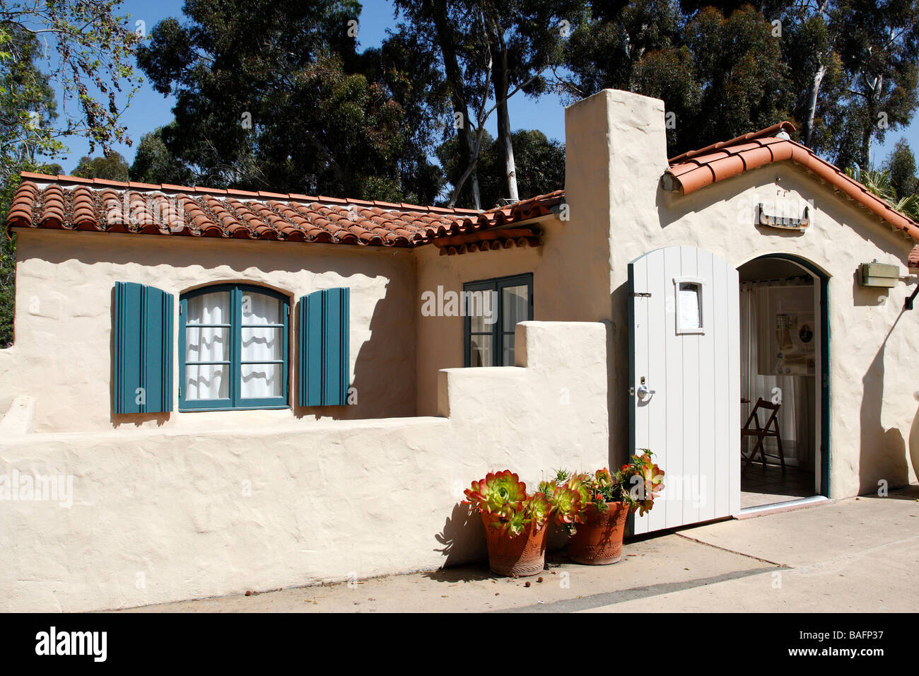house of pacific relations a group of 20 cottages representing 31 nations culture balboa park san diego california usa Stock Photo