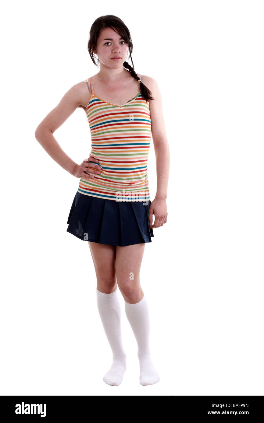 teens wearing short skirts