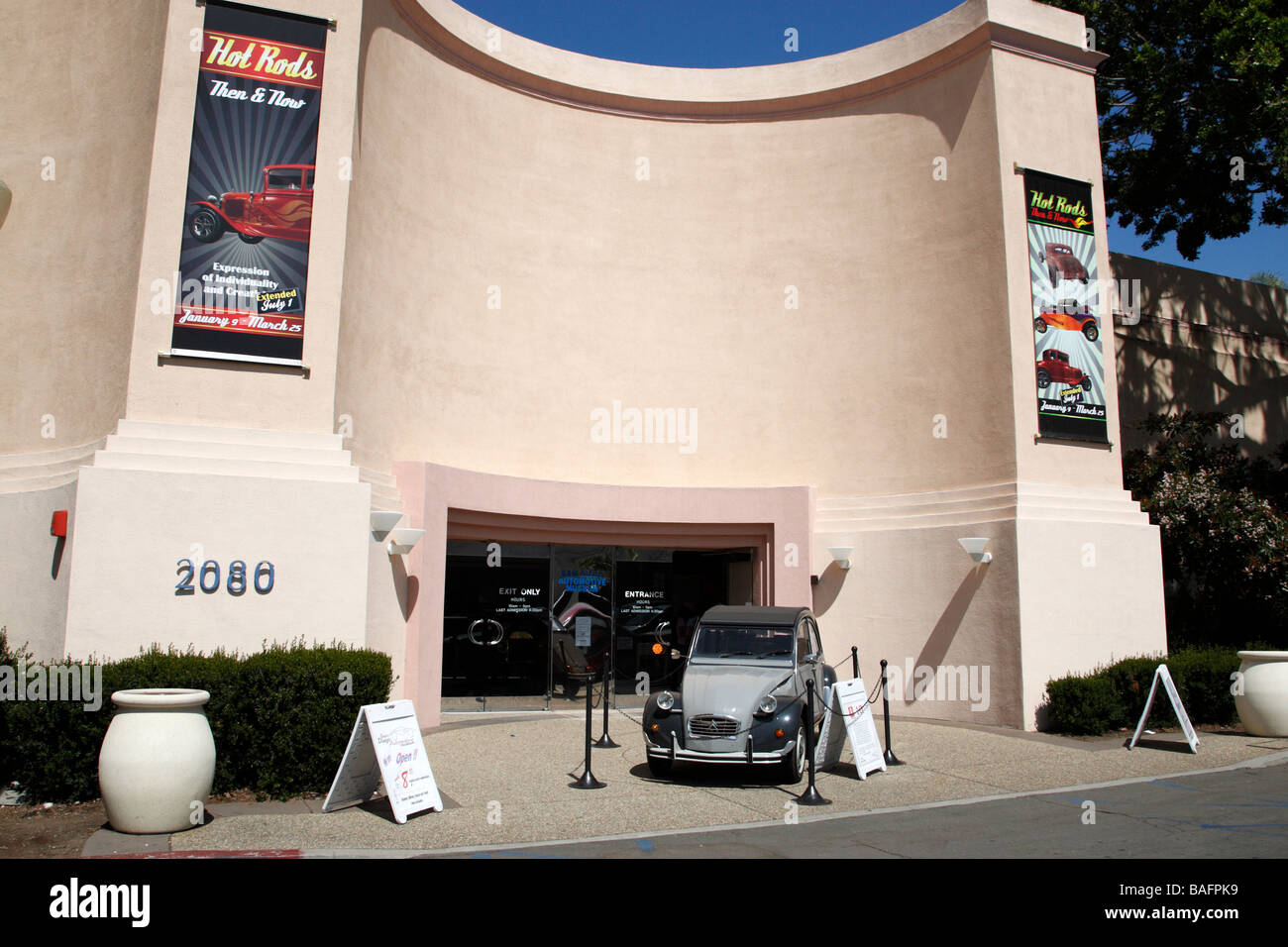 entrance to the automotive museum balboa park san diego california usa