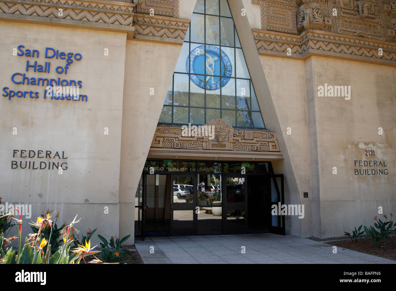 entrance to the hall of champions sports museum balboa park san diego