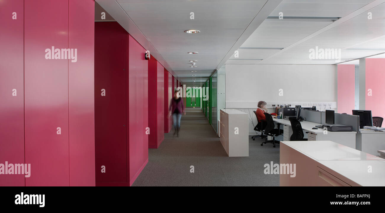 Imperial College London, London, United Kingdom, Sheppard Robson, Imperial college london 4TH floor open office area. Stock Photo