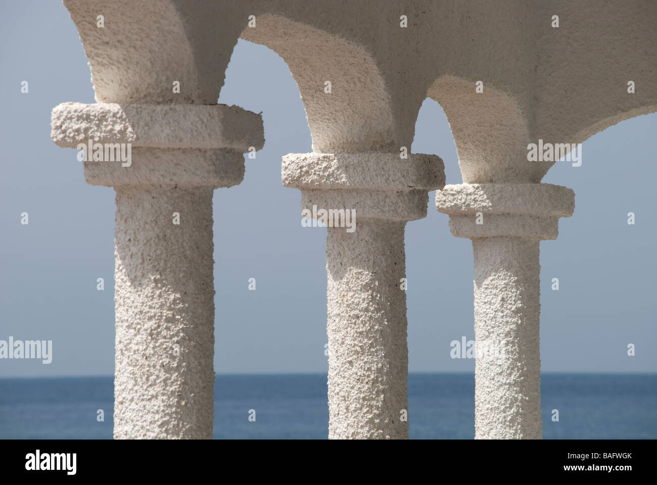 White arches in mediterranean style , Cabo de Gata Stock Photo