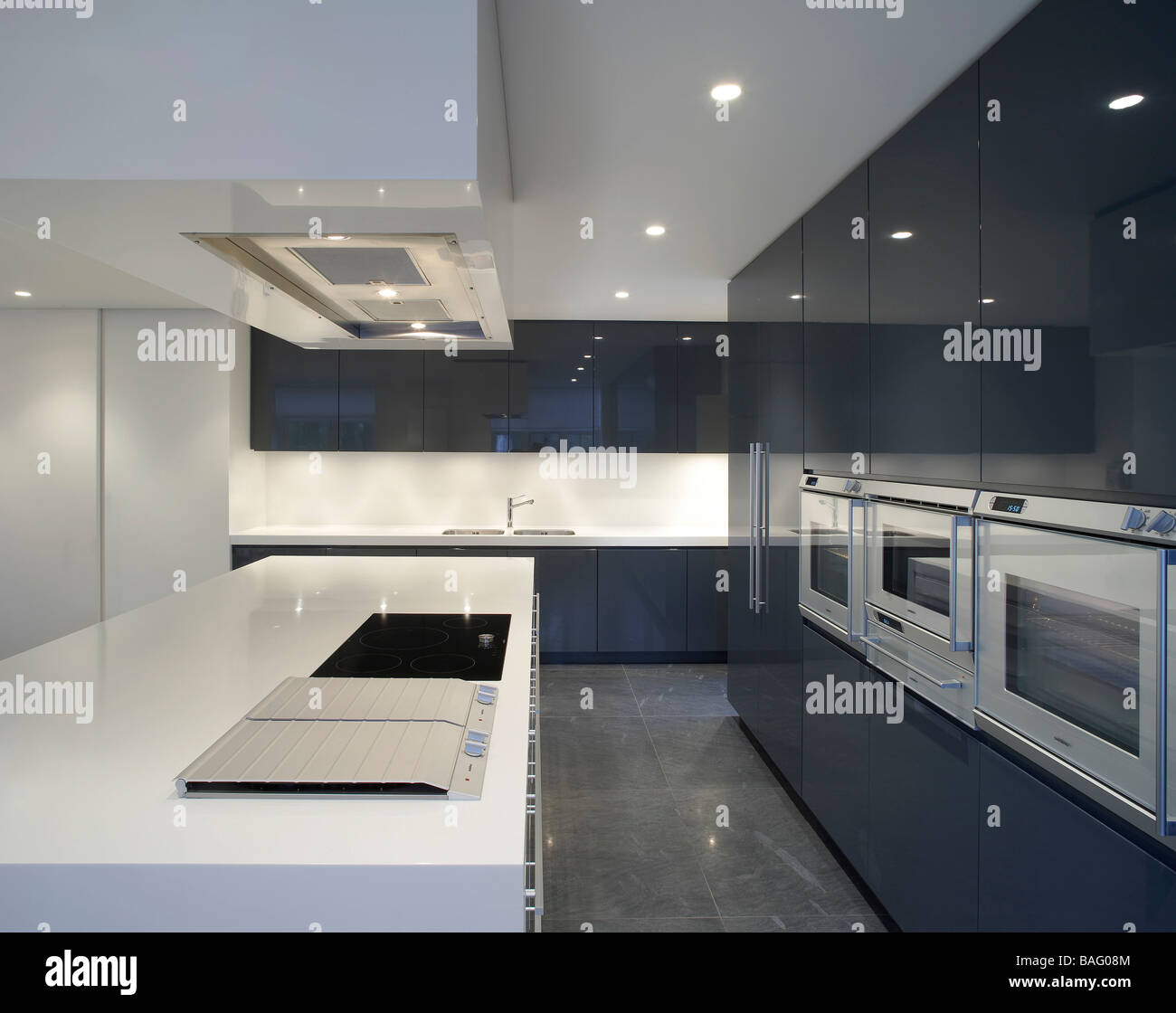 Private House, London, United Kingdom, Found Associates, Private house kitchen. Stock Photo