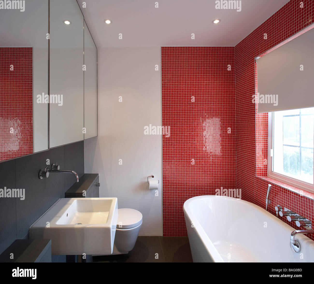 Private House, London, United Kingdom, Found Associates, Private house childrens bathroom. Stock Photo