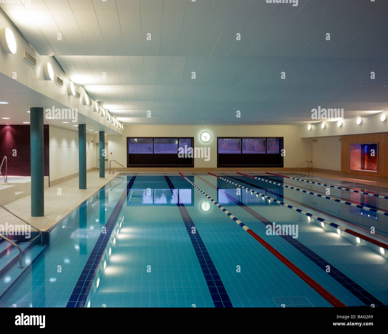 Lab Heath Club and Spa, London, United Kingdom, Tim Bushe Associates, Lab heath club and spa pool. Stock Photo