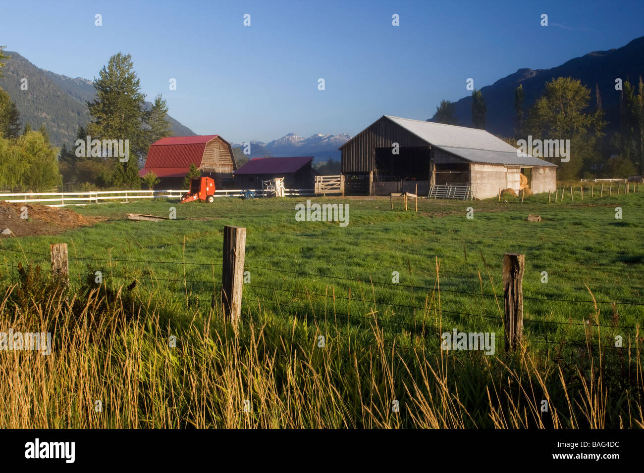 Farmland Pemberton British Columbia Canada Stock Photo