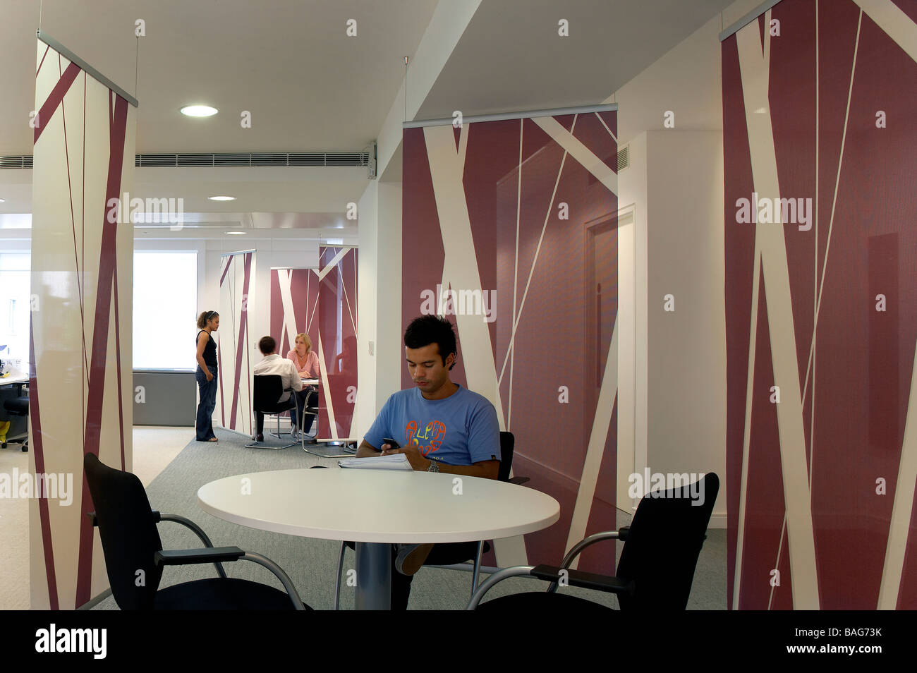 Zenith Optamedia, London, United Kingdom, T P Bennett, Zenith optamedia 2ND informal seating area. Stock Photo
