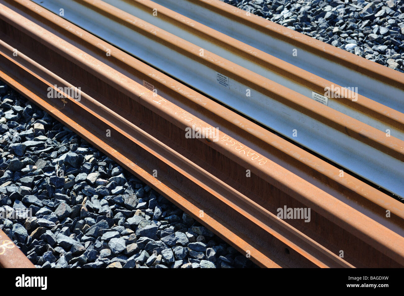 Rusty iron rail track. Cumbria, England, United Kingdom, Europe Stock Photo Alamy