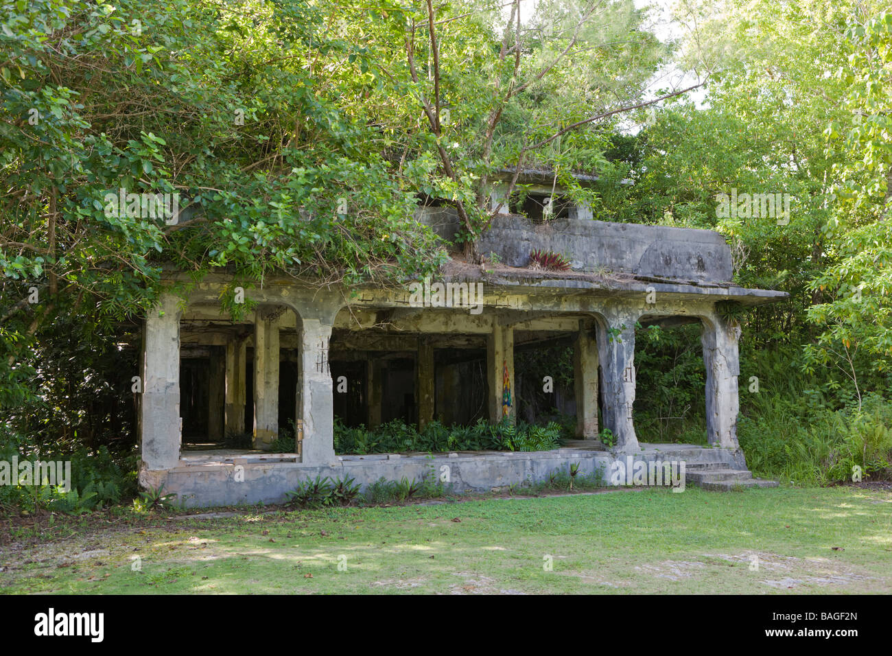 Japanese Headquarter at II World War Peleliu Island Micronesia Palau