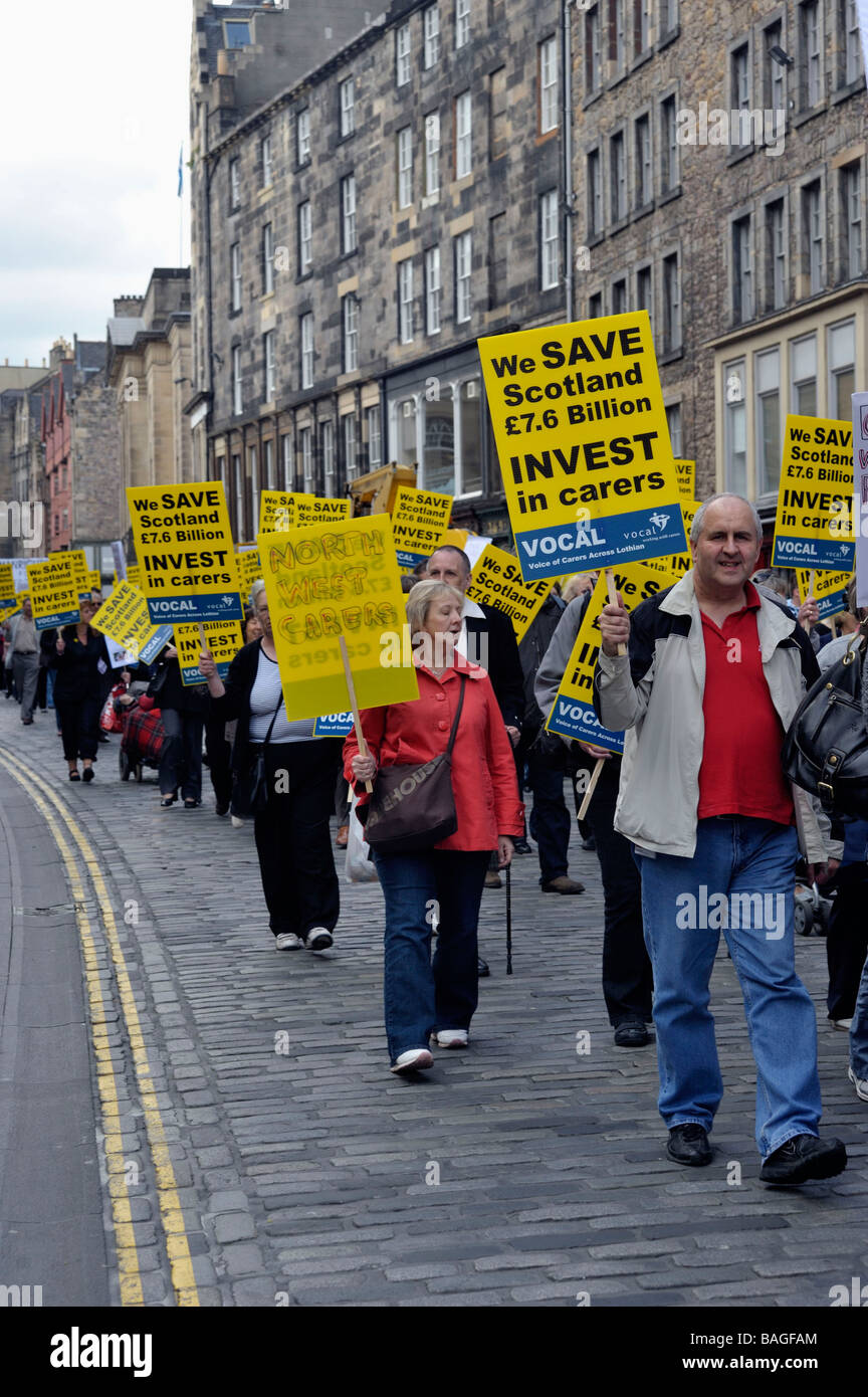 Protest in Edinburgh 22nd of April 2009 Stock Photo