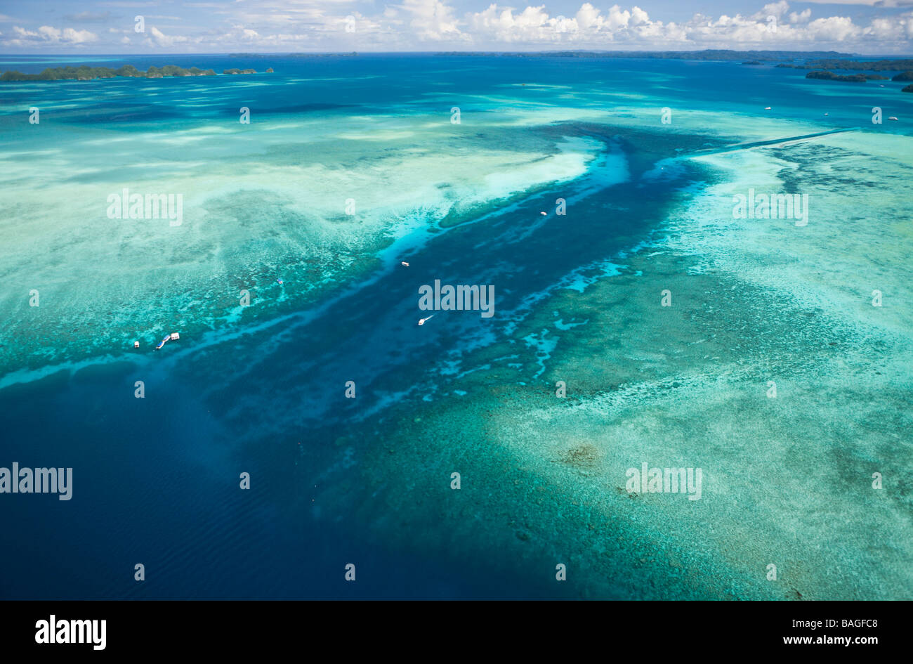 Aerial View of Divespot German Channel Micronesia Palau Stock Photo - Alamy