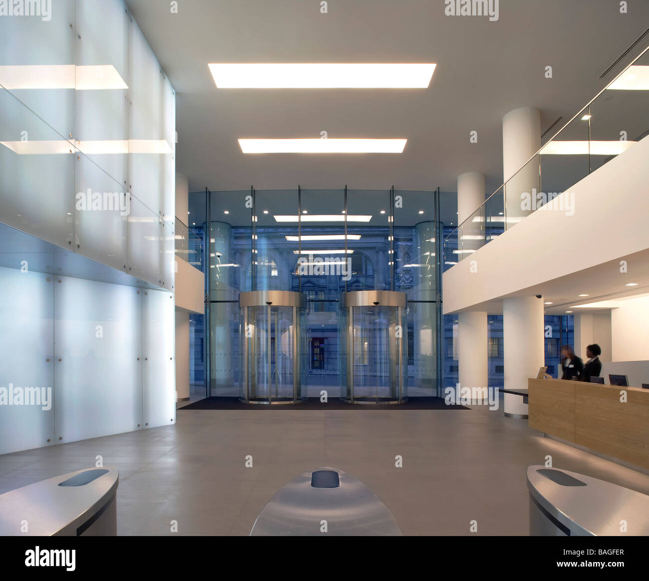 10 Queen Street Place, London, United Kingdom, Hok International, 10 queen street place reception. Stock Photo