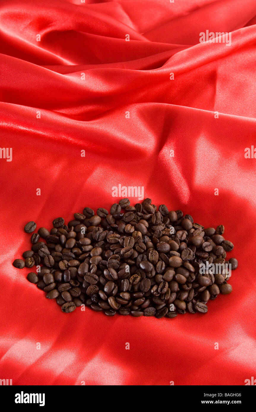 Ground roasted coffee beans Stock Photo Alamy