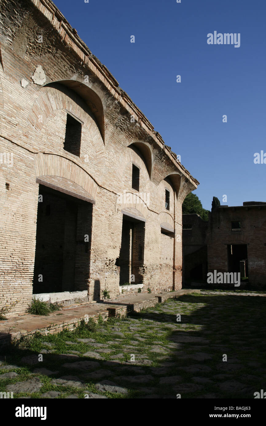 roman ruins in the ancient town of ostia antica, italy Stock Photo - Alamy