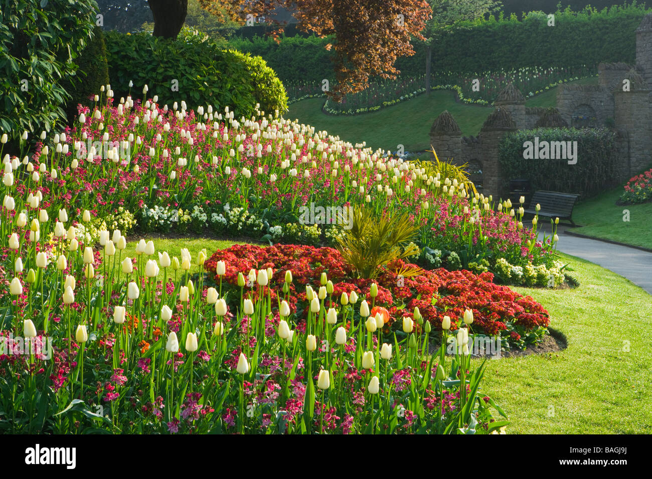 Guildford Castle gardens, Surrey, UK Stock Photo