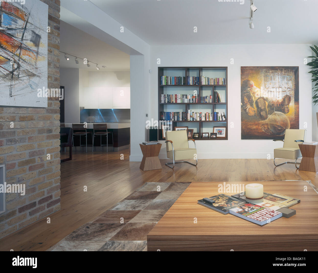 Private Flat, London, United Kingdom, Bere Architects, Private flat living space. Stock Photo