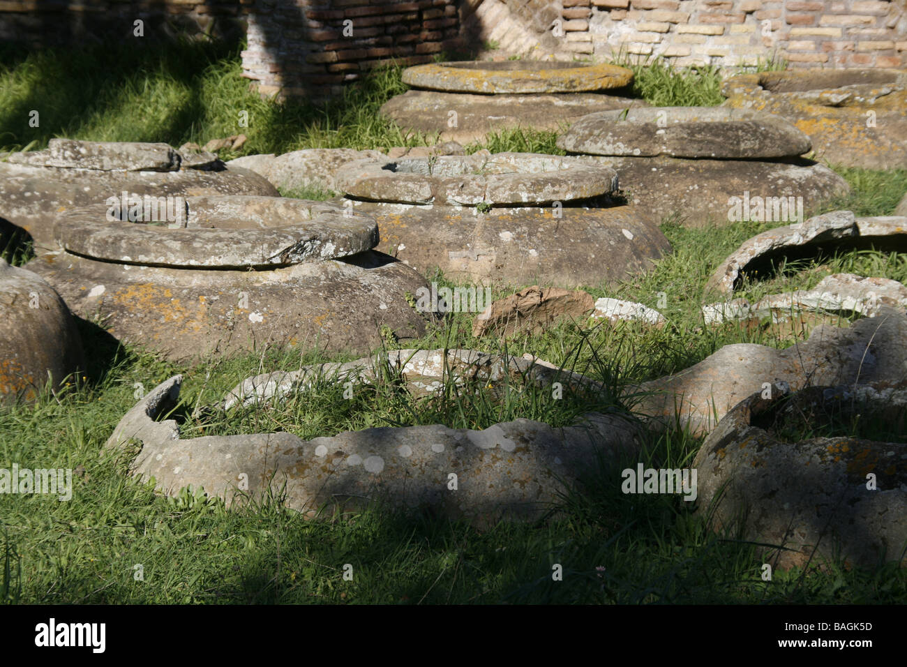 roman ruins in the ancient town of ostia antica, italy Stock Photo - Alamy