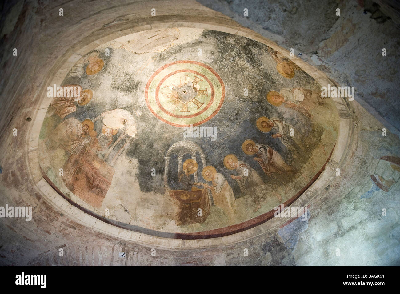 Painting of the Holy Communion Saint Nicholas church Demre Myra Turkey Stock Photo