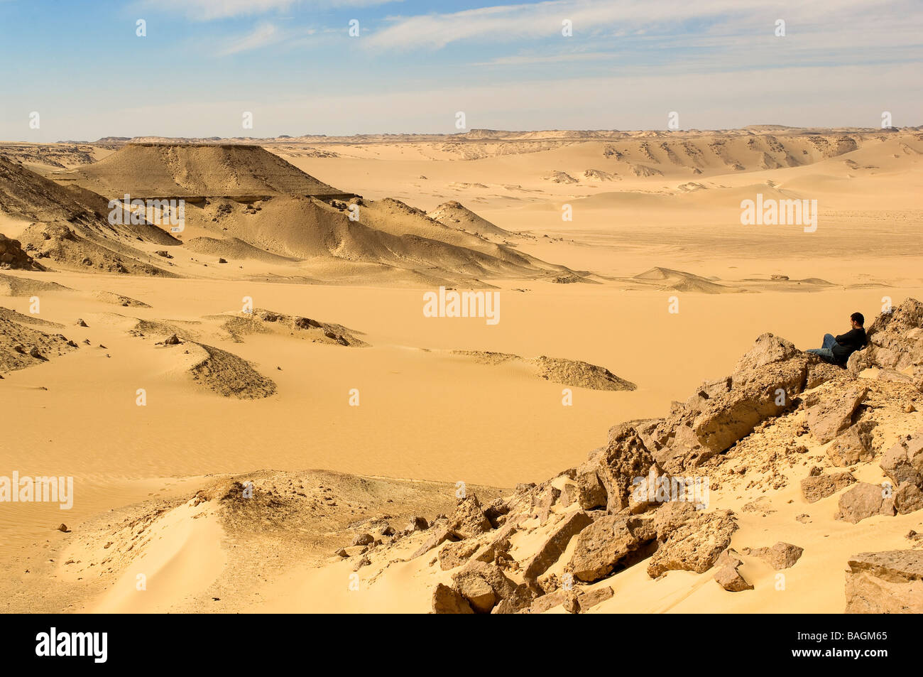 Egypt, Libyan Desert, the black desert Stock Photo