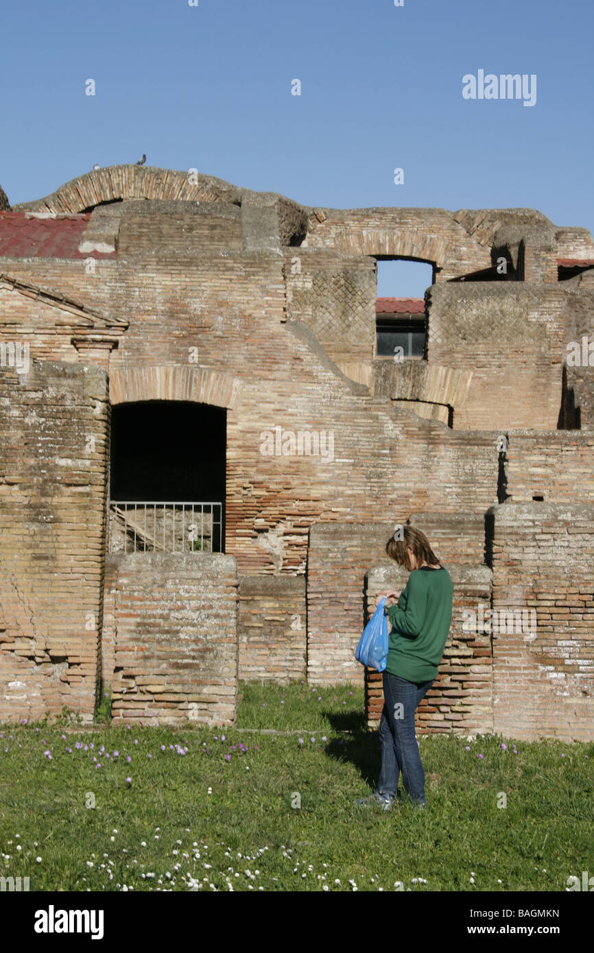 roman ruins in the ancient town of ostia antica, italy Stock Photo - Alamy