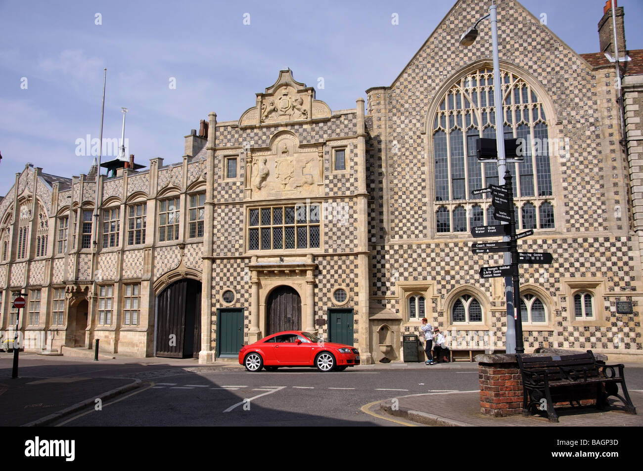 The Town Hall and Trinity Guildhall, Saturday Market Place, King's Lynn, Norfolk, England, United Kingdom Stock Photo