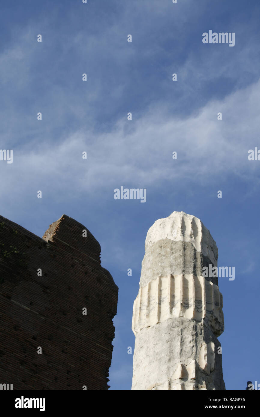 roman ruins in the ancient town of ostia antica, italy Stock Photo - Alamy