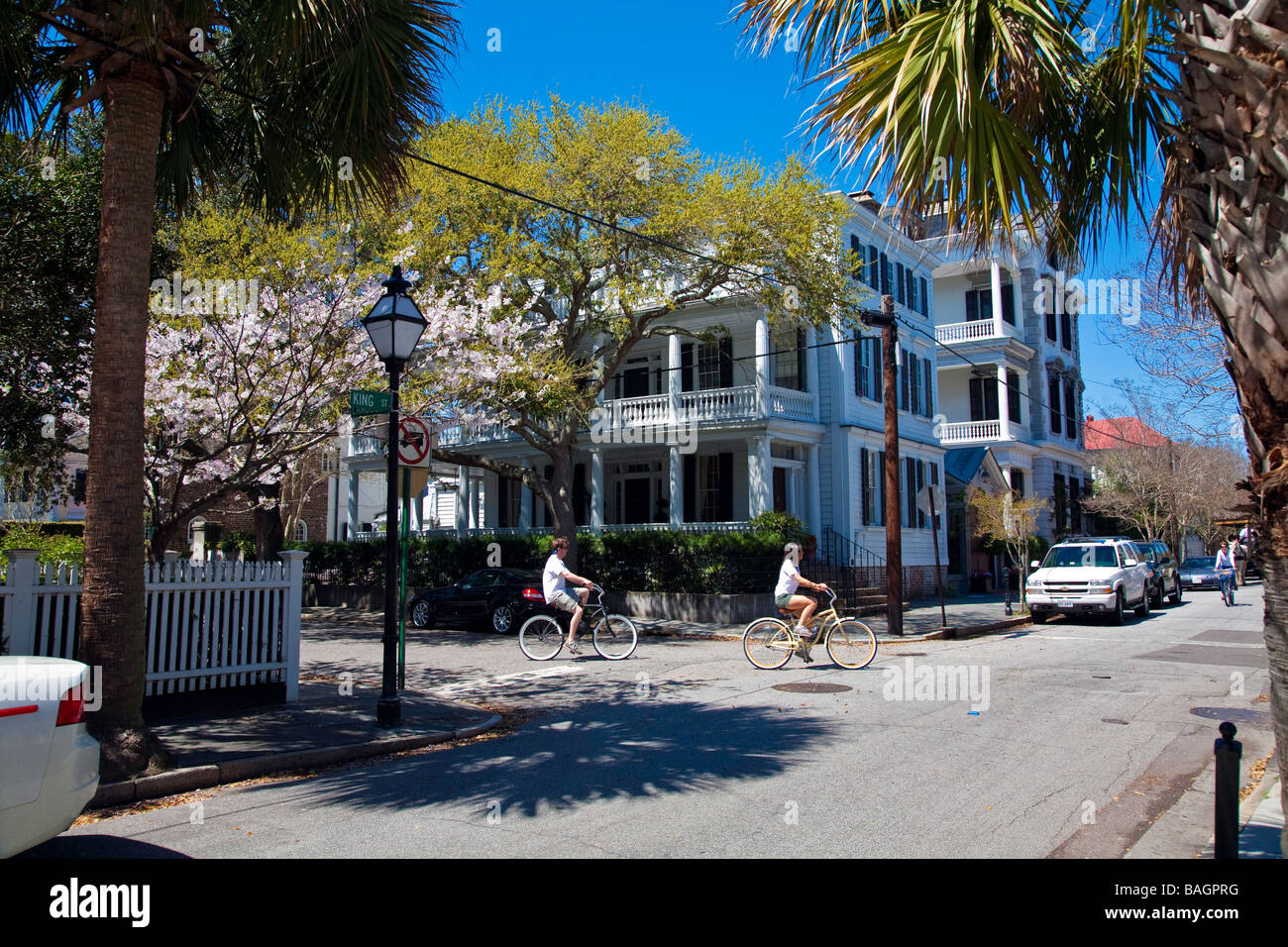 Historical Mansion and Homes in Charleston South Carolina USA North America Stock Photo