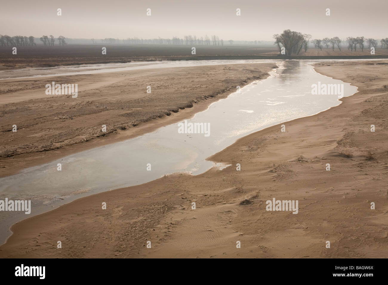 A low river caused by climate change induced drought in northern China ...