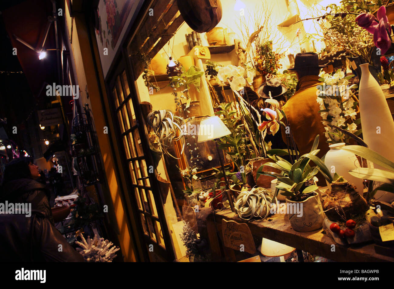 people in flower shop, France Stock Photo Alamy