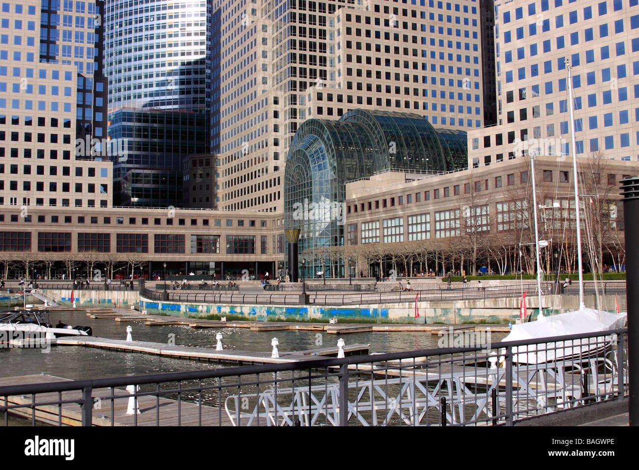 The World Financial Center plaza and marina, New York City, USA Stock ...