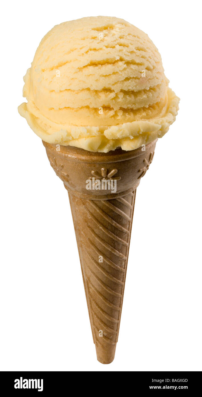 Vanilla ice cream cone hi-res stock photography and images - Alamy