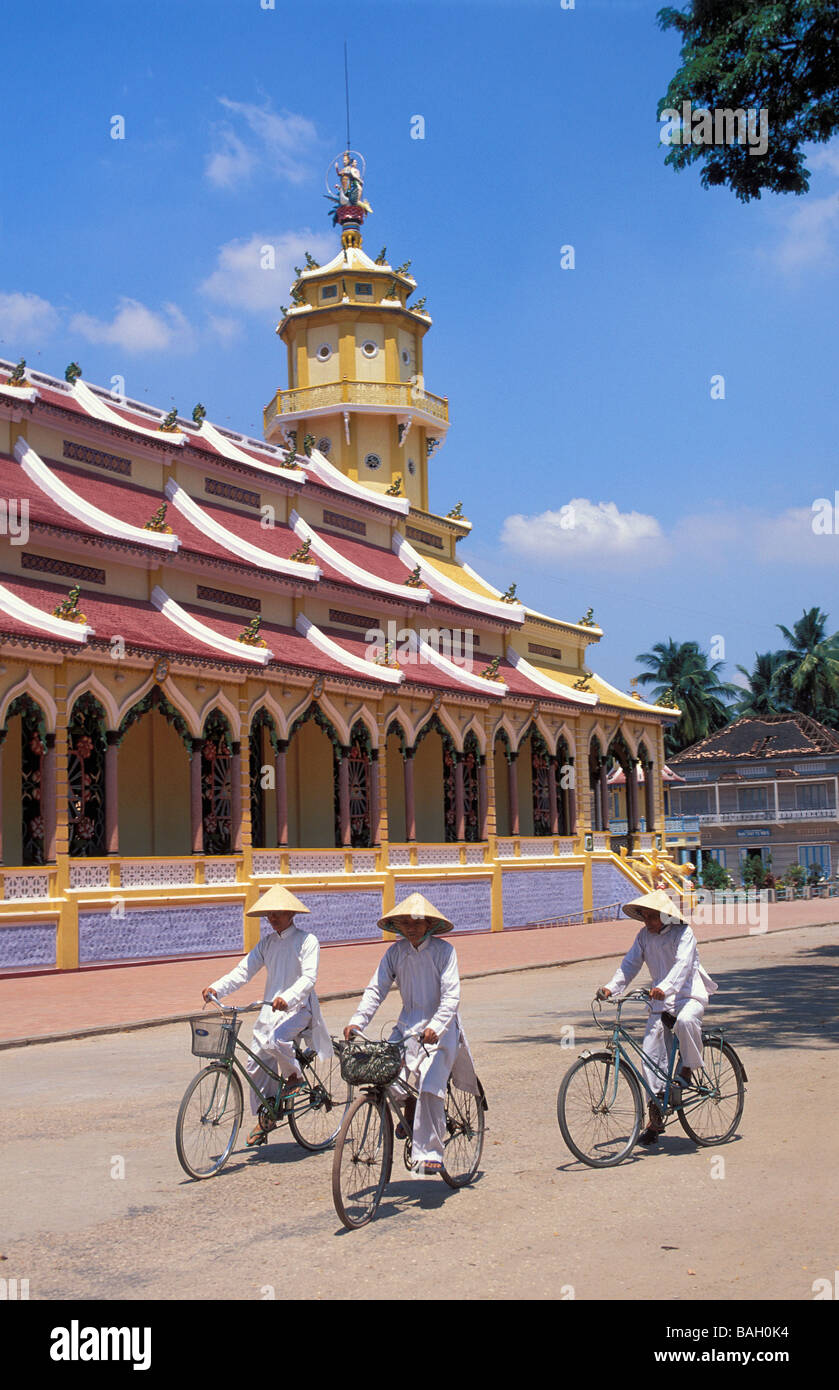 Vietnam, Tay Ninh Province, the Holy See of Caodaism temple near Tay ...