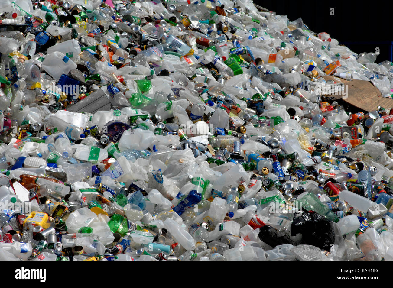 Plastic bottles at a recycling centre Stock Photo Alamy