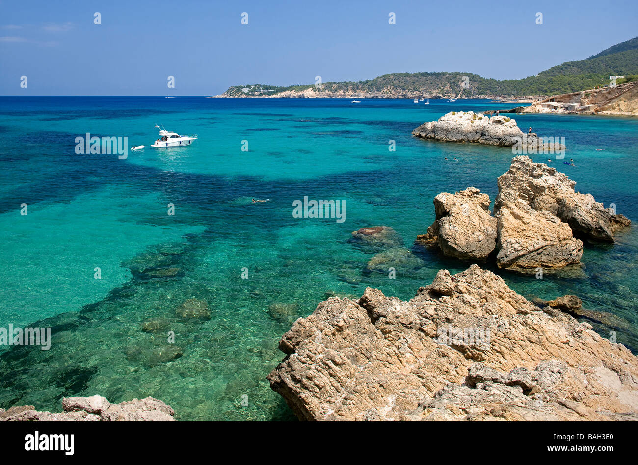 Spain, Balearic Islands, Ibiza island, Cala Xarraca Stock Photo