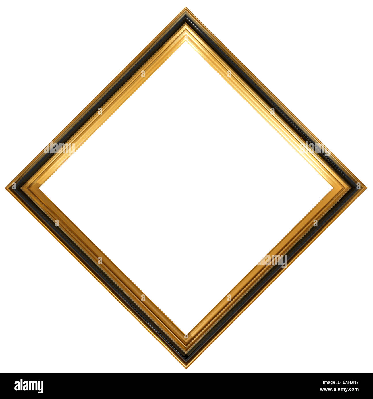 Isolated illustration of a diamond shaped Georgian picture frame Stock Photo