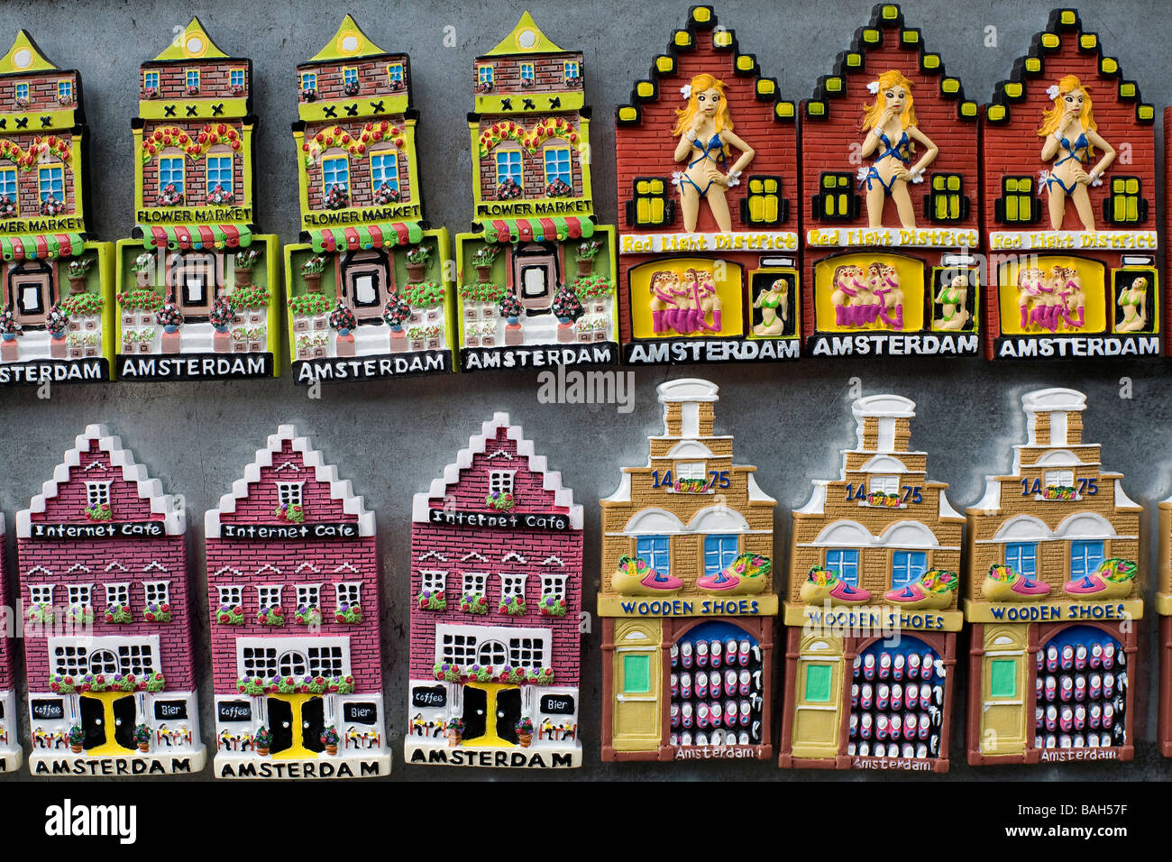 Netherlands, Northern Holland Province, Amsterdam, magnets, souvenirs