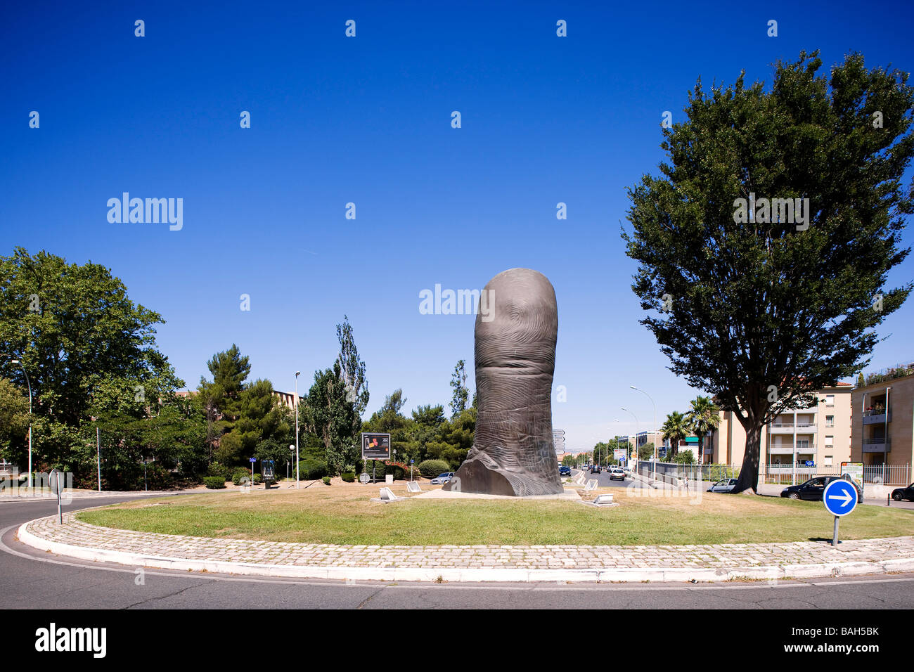 France, Bouches du Rhone, Marseille, Le thumb of sculptor César Stock ...
