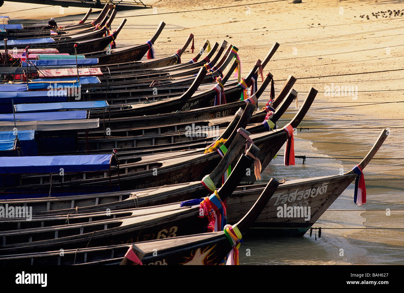 Thailand, Krabi Province, around Phuket, Long Tails boat Stock Photo