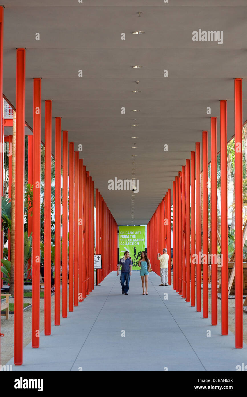 United States, California, Los Angeles, Museum Row, one of the entrances of the Los Angeles County Museum of Art (LACMA) by Stock Photo