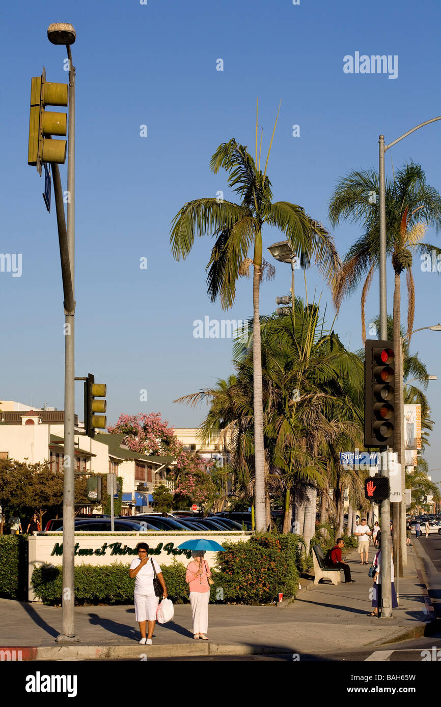 United States, California, Los Angeles, Fairfax Avenue entrance to The