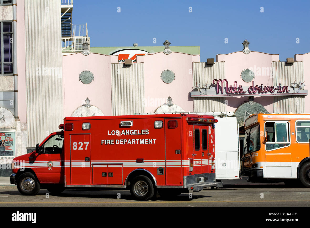 United States California Los Angeles Hollywood fire truck to the Max Factor
