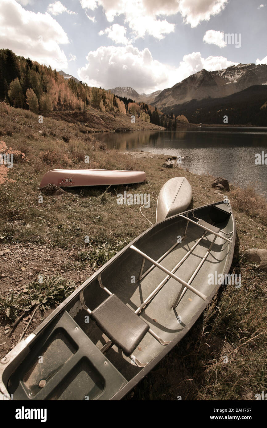 Canoes Stock Photo