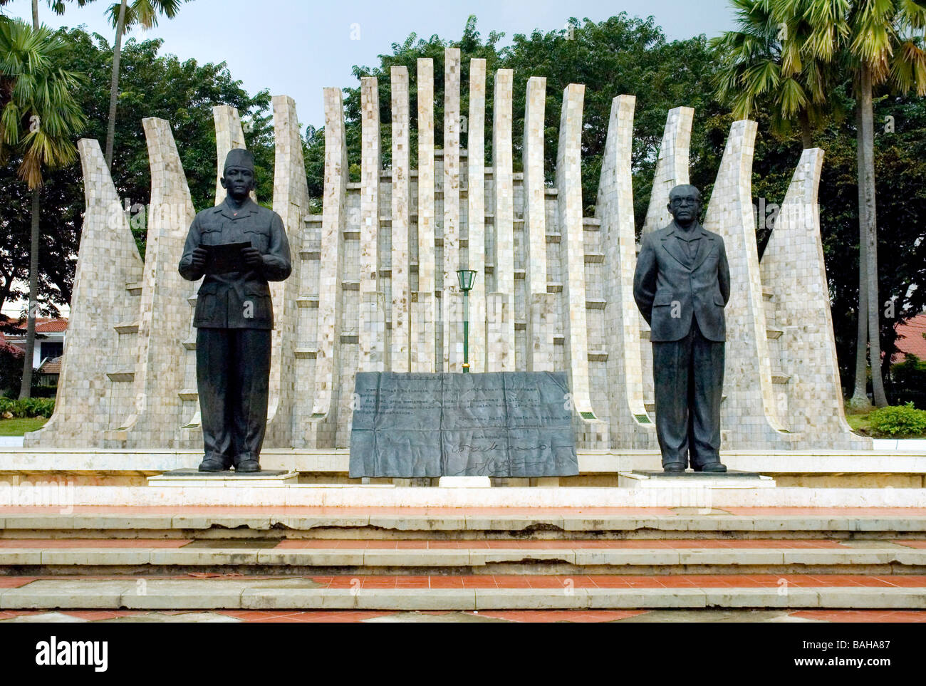 Monument to Soekarno and Hatta, Jakarta, Indonesia Stock Photo