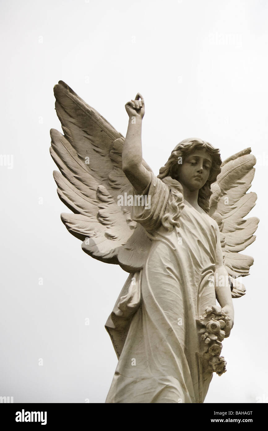 Angel Statue Angelus Rosedale Cemetery Los Angeles California United States of America Stock Photo