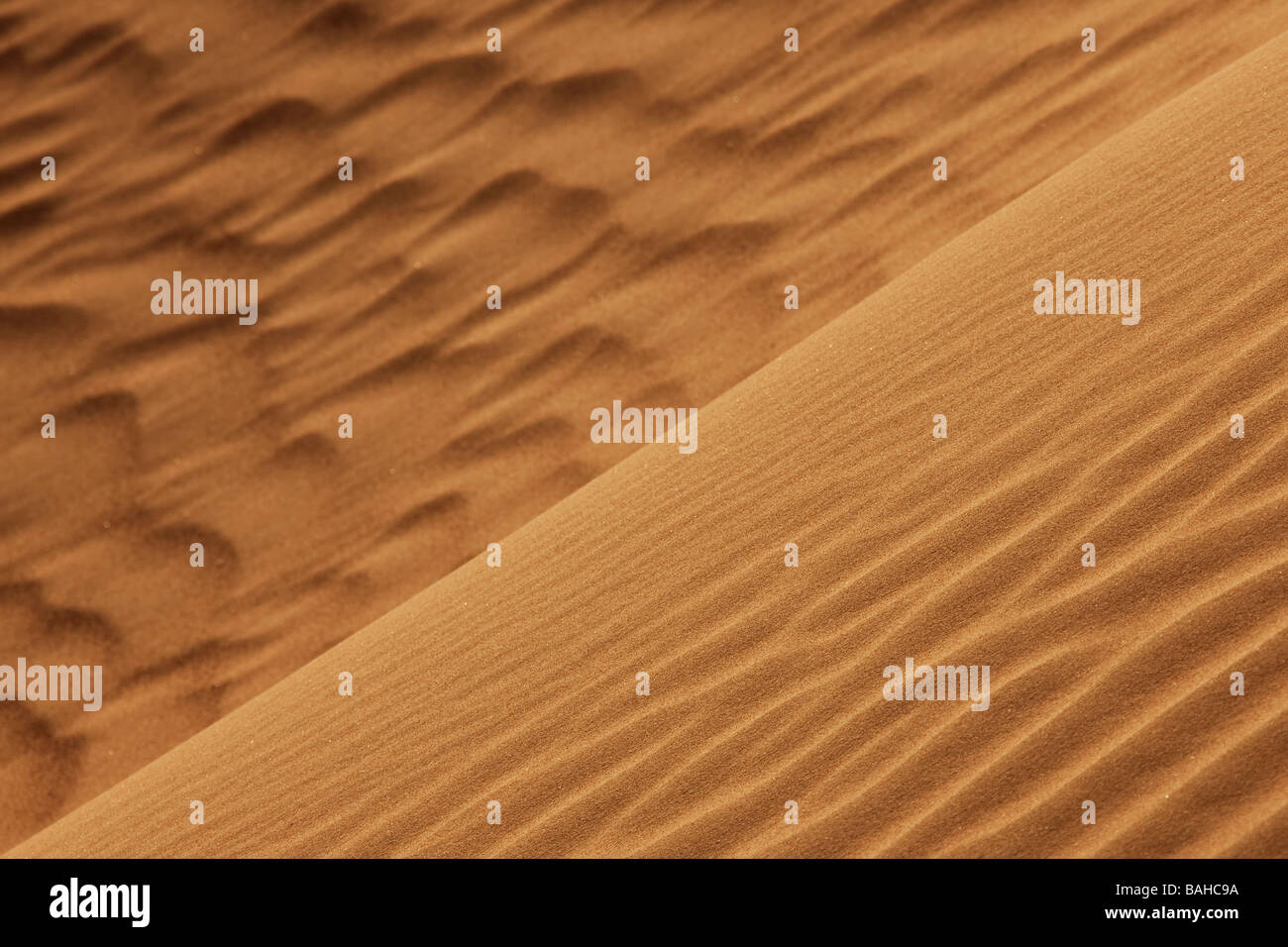 close-up of desert sand pattern Stock Photo